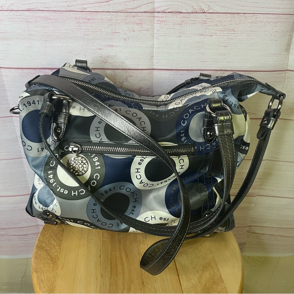 Coach Snaphead Print Sateen Alexandra Satchel Crossbody Handbag No. H1149-F17582